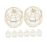 UPKOCH Lot de 8 Boîtes à Bonbons de Cage à Oiseaux Creuse en Fer Doré, Boîte à Dragées Mariage Élégante, Coffret Porte-bonbons Ajouré pour Présents et Décorations Festives