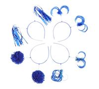 UPKOCH Lot de 8 Serrage-Têtes à Pompons Bleu Foncé, Accessoires Cheveux Fête, Bandeaux à Rubans Pailletés, Légers et Hypoallergéniques, pour Anniversaire, Noël et Spectacles de Danse
