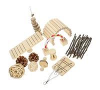 UPKOCH Mâcher pour Hamster Naturel Balançoire et Bascule Éducatif pour Petits Animaux Lapin et Cochon sans Peinture Colle Durable et Sûr