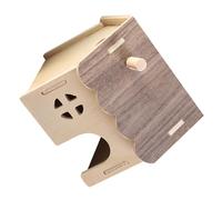 UPKOCH Maison Bois pour Hamster avec Chambres de Repos Privées et Espaces Activités Abri Démontable pour Petits Animaux