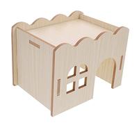 UPKOCH Maison Bois pour Hamster Et Cobaye Enclos Intérieur Et Sûr Jouet Multifonctionnel pour Petits Animaux Cachette Confortable Et Facile à Nettoyer