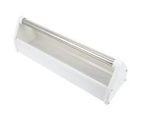 UPKOCH Mangeoire pour Pigeons en Plastique Renforcé 40 CM Bol à Rainures Anti-Éclaboussures Blanc Distributeur Pratique pour Alimentation Cage D’Oiseaux Nettoyage Facile Usage