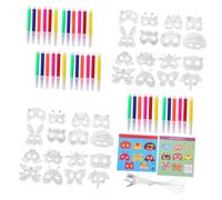 UPKOCH Masques Animaux DIY pour Garçon Fille Masques Papier à Colorier avec Parfaits pour Halloween Activités Scolaires et Projets Artistiques