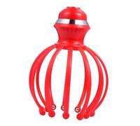 UPKOCH Masseur Électrique de Tête Portable Rouge Griffes Rotatives en Acier 360° pour Massage du Cuir Chevelu Fatigue et Stress Stimulation Circulation Sanguine