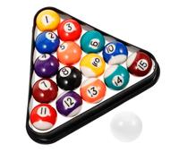 UPKOCH Mini Boules de Billard Garçon et Filles 25mm Plastique avec Triangle, Ensemble Ludique Compact, Portable et Sécurisé, pour Entraînement et Jeux à Domicile, École et Plein Air