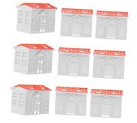 UPKOCH Mini Décoration De Paysage 10 Pièces Modèle De Villa 3D De Style Occidental Bâtiment De Simulation Léger Et Élégant pour La Décoration