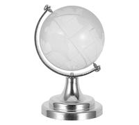 UPKOCH Mini Globe Verre Transparent Rotatif avec Support Sphère Carte du Monde Miniature pour Décoration Bureau et Maison Ornement de Bureau Compact et Éducatif