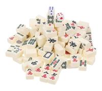 UPKOCH Mini Mahjong Portable pour Voyage Jeu Chinois Compact Léger et Gravé Ensemble de Mahjong de Poche pour Réunions Fêtes et Loisirs Famille