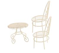 UPKOCH Mini Meubles pour Maison de Poupée Petites Chaises et Table Décoratives Accessoire Photo Élégant pour Bureau et Scènes
