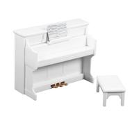 UPKOCH Mini Piano Maison De PoupéE avec Tabouret Et Partition DéCoration Miniature RéAliste Meubles Miniatures pour Accessoires De Maison De PoupéE ModèLe Instrument 3.58X2.76X1.57 Pouces