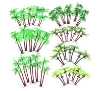 UPKOCH Miniature Coconut Palm Trees for Diorama Plastic Tropical Model Trees in Lightweight Indoor Artificial Plants for Train Layout and Sandbox Decorations