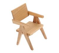 UPKOCH Miniature Doll House Wooden Armchair Mini Doll Accessories for Bedroom and Living Room Decoration Creative Furniture