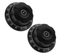 UPKOCH Minuteur Cuisine Mécanique Rappel Sonore Noir en Plastique, Pack de 2 et Large Applicabilité pour Four et Adapté