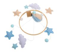 UPKOCH Mobile pour Berceau Nuage et Montgolfière en Feutre Doux, Décoration Suspendue pour Bébé Fille, Favorisant la Coordination Main-œil, Léger et Facile à Accrocher, Chambre Bébé