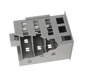 UPKOCH Modèle Architectural de Bâtiment Abandonné en Plastique | Textures Effondrées et Murs Brisés, Décor pour Dioramas Historiques, Adapté aux Trains N et Figurines
