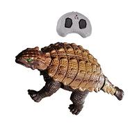 UPKOCH Modèle de Dinosaure Électrique Ankylosaure Télécommandé Garçon Taille Moyenne Jouet Miniature Réaliste pour Jeu Éducatif et Décoration Intérieure Couleur Café