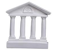 UPKOCH Modèle de Temple Grec Miniature en Résine Blanche pour Décoration Maison et Bureau, Style Antique Romain Classique, Sculpture Élégante pour Café ou Bureau