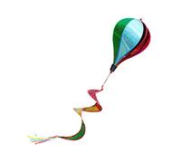 UPKOCH Montgolfière Arc-Ciel Girouette avec Moulin à Vent Rotatif à Séquins Suspendue pour Décoration Jardin Extérieur