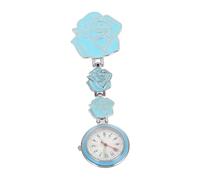UPKOCH Montre De Poche D'infirmière Motif Rose, INOX, Suspendue, Couleur Bleu Ciel, pour Personnel Médical Et Étudiants en Examen, Design Simple Et Pratique
