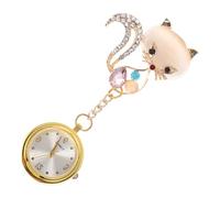 UPKOCH Montre de Poche Infirmière à Clip en Acier Inoxydable Doré, Petite Montre Unisexe pour Soins Médicaux, Examen et Usage Professionnel, Accessoire Pratique pour Infirmiers et Infirmières