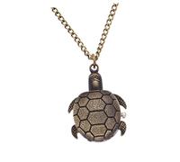 UPKOCH Montre de Poche Vintage à Quartz Tortue Créative en Alliage Mini Portable pour Étudiants Homme Femme Présent Original