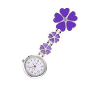 UPKOCH Montre Infirmière Suspendue Créative Cinq Cœurs Alliage De Zinc Surveillance Infirmière Festival Violet Mini Montre De Poche Professionnelle