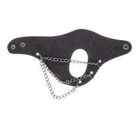 UPKOCH Moufles Demi-Doigts en Cuir Noir pour Hommes Antidérapants et Respirants Style Punk Rock Boucle de Chaîne Adaptés pour Cyclisme Équitation et Exercices Sportifs