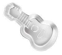 UPKOCH Moule GâTeau Guitare En Aluminium Argenté 43X23X5 Cm IdéAl Pour GâTeaux D'Anniversaire Et DéCorations De FêTe RéSistant À Haute TempéRature