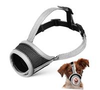 UPKOCH Muselière Chien Respirante Tissu Doux avec Structure Renforcée et Sangle Ajustable pour Chiens Moyens Protection Anti-Morsure et Anti-aboiement Confortable