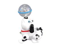 UPKOCH Musical Lumineux Chien Dansant Blanc sans Piles, Électronique Interactif Projection Lumineuse, Présent pour Garçon et Filles Bébés, Électrique Amusant et Sûr