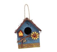 UPKOCH nichoirs Suspendus décor de Jardin extérieur nichoirs pour l'extérieur Suspendus nid à Suspendre à l'extérieur Maison d'oiseaux pour la Cour en Bois Blue