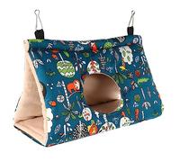 UPKOCH Nid De Perroquet Triangulaire Cage À Oiseaux Support Extérieur Perroquet Cloche Rat Perroquet Herbe Tunnel Tissé La Cage À Oiseaux Hamac Cages Piège Cochon Tipi Tente