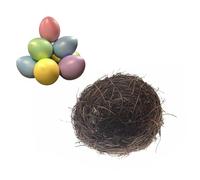 UPKOCH Nid d'Oiseau en Rotin Naturel Tissé à la Main 10 CM pour Décoration de Pâques, Décorations de Jardin Extérieur et Accessoires pour Cages à Oiseaux, Nid Rustique pour Petits Oiseaux