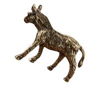 UPKOCH Ornement Laiton de Modèle Âne Debout Figurine Animale Réaliste pour Décoration Intérieure et Extérieure Accessoire de Bureau et pour Amis et Famille