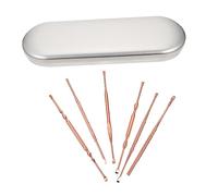 UPKOCH Outils De Nettoyage Des Oreilles En Acier Inoxydable 6 Pièces Poignées Antidérapantes, Cuillères Spirales 360° Pour Élimination Cérumen, Kit Professionnel De Soin Auditif à Domicile