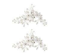 UPKOCH Paire de Clips de Chaussures Élégants à la Mode Perles Nacrées et Cristaux Brillants Boucles Décoratives 3D pour Chaussures de Mariage Accessoires Délicats pour Fête et Vie