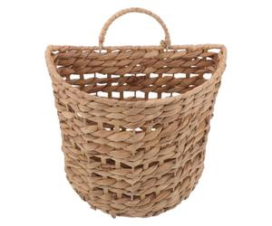 UPKOCH Panier à Magazines Mural Semi-circulaire en Paille Beige pour Porte