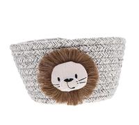 UPKOCH Panier de Rangement Tressé Coton pour Jouets et Accessoires Panier Décoratif pour Chambre et Salle de Bain Organisateur pour Bureau et Entrée Petit Modèle Lion Marron