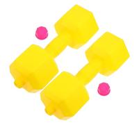 UPKOCH Paquet de 1 Paire D'haltères Jouets pour Garçon et Filles Jaunes, Poids Ajustables Remplissage d'eau, Équipement D'entraînement Musculaire pour Bébés et Garçon et Filles,