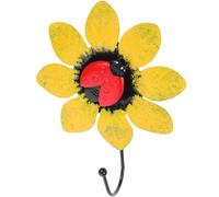 UPKOCH Patère Murale pour Manteaux et Décorations Facile à Utiliser en Métal Jaune Forme Fleur, Crochet Multifonction pour Buanderie et Placards