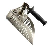 UPKOCH Pelle à Sable Acier Inoxydable Robuste avec Manche Abs Ergonomique Pelle Tamis pour Détection de Métaux Chasse Au Trésor Plage et Jardin Outil pour Détecteurs et Archéologues