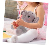 UPKOCH Peluche Éléphant Cartoon Doux Peluche avec Bretelles Calmant pour Garçon Fille Garçons Filles et Extérieur Accessoire Décoratif Confortable et Sûr