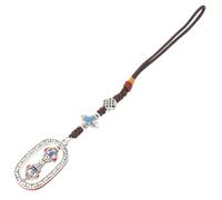 UPKOCH Pendentif Décoratif Tibétain en Alliage Symbole Tournant Ornement Suspendu Ethnique pour Paquet ou Intérieur de Voiture Décoration de Paquet Rouge Motif Doré