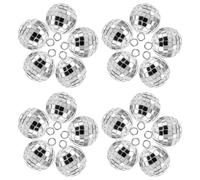 UPKOCH Pendentifs Boule Disco Vintage Design Réutilisable et Finement Travaillé Lot de 20 en Alliage de Zinc Argenté pour Bijoux DIY et Présents