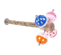 UPKOCH Perchoir pour Perroquet avec Balle Rotative Bois Naturel Support Solide pour Grignotage Jouet Interactif pour Perruches Et Calopsittes Bar De Repos Ludique pour Cage