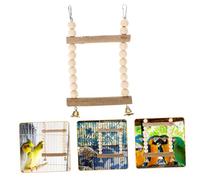 UPKOCH Perchoir pour Perroquet Double Barre Suspendu à Mâcher et pour Cage Doiseaux Support pour Entraînement et Jeu des Petits Oiseaux