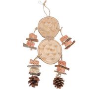 UPKOCH Perroquet à Mâcher Suspendu en Bois, Pomme de Pin et Rafle de Maïs, Khaki, pour Cage à Oiseaux, Perroquet et Perruche