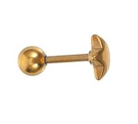 UPKOCH Piercing Langue Acier Inoxydable Étoile Dorée Ornement Corporel Hypoallergénique Barre Lisse pour Accessoire Oral Décor Piercing pour Expression Personnelle