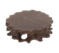UPKOCH piètement en Bois Massif décoration intérieure Plateau Socle Artisanal en Bois présentoirs en Bois pour la décoration présentoir Vase en Bois Stand Black