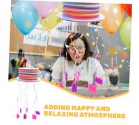 UPKOCH Piñata à Ficelle Jouet Fête Licorne Rose Mini Taille Compacte Décoration Anniversaire Garçon Et Filles Accessoire Photo Présent Ludique Pour Fêtes Thématiques